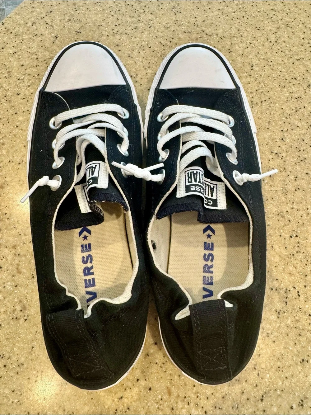 Converse Black and White Low Top Slip-in Sneakers